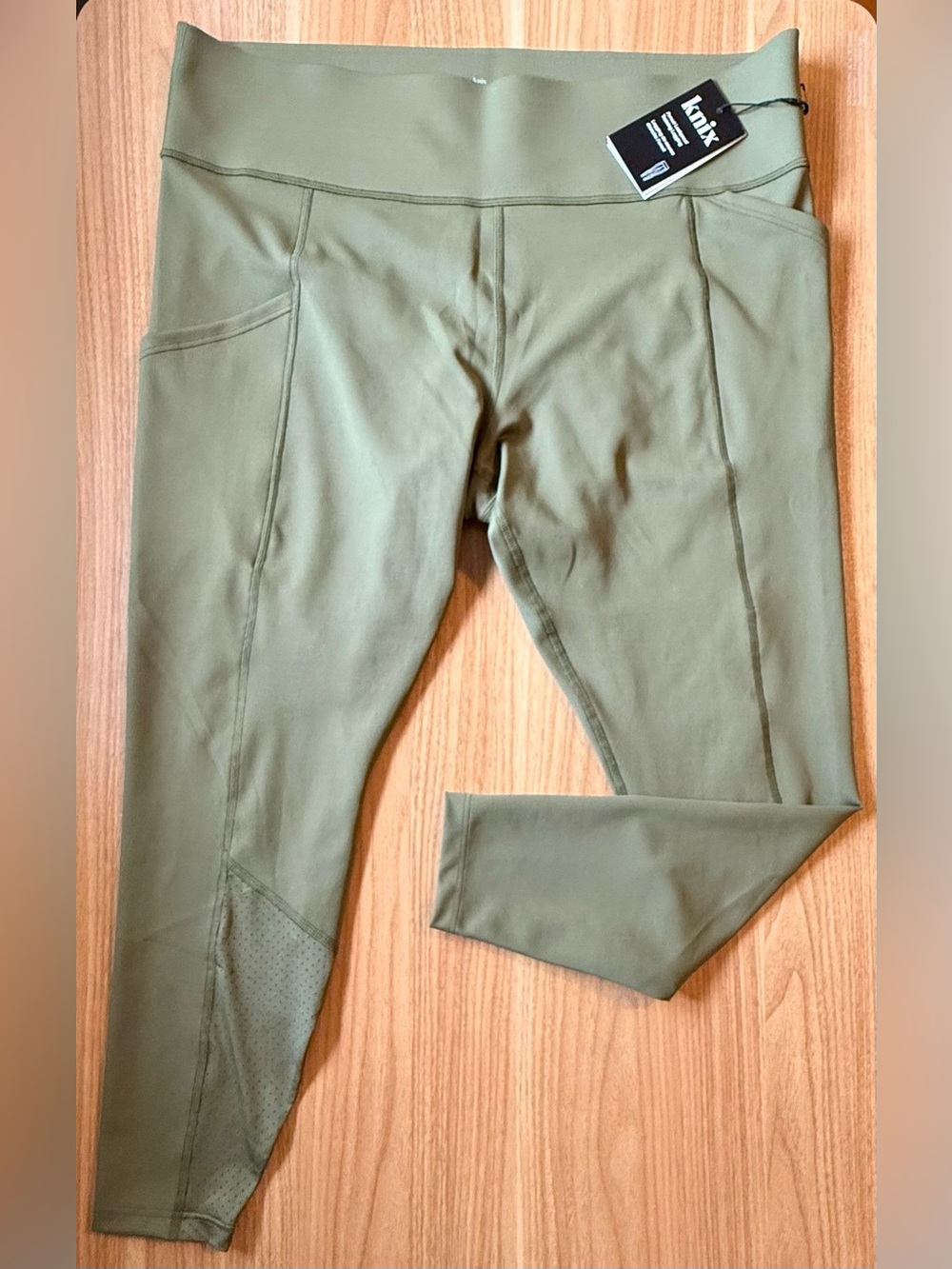Knix Pursuit Leakproof Training Leggings XXXL Olive Green High Rise